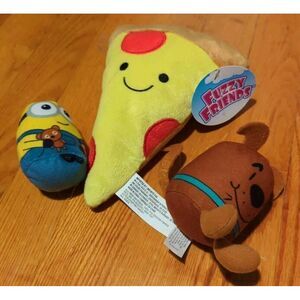 Mini Minion, Scooby-Doo Tot/Sonic , Fuzzy‎ Friends pizza Slice Lot (3)